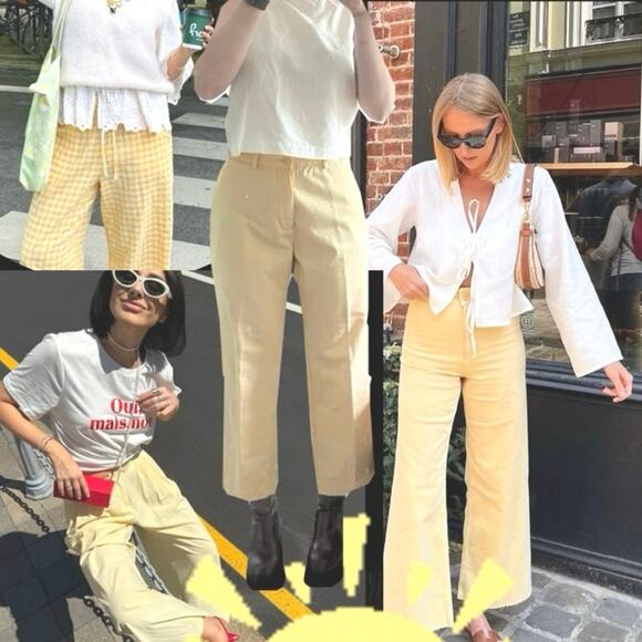 Vineyard Vines Butter Yellow Cropped Pants 34x32 – THE Color of the Season - Picture 2 of 5